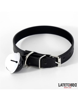 Collar con Cascabel Ajustable Negro