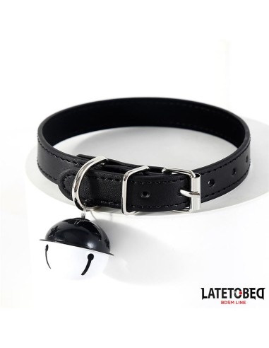 Collar con Cascabel Ajustable Negro
