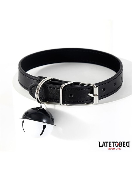 Collar con Cascabel Ajustable Negro