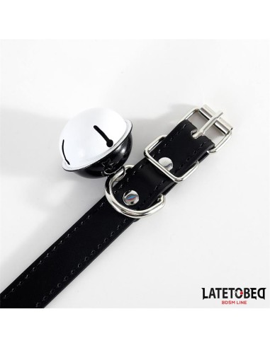 Collar con Cascabel Ajustable Negro