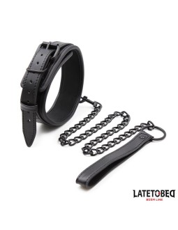 Collar y Correa Neopreno Negro