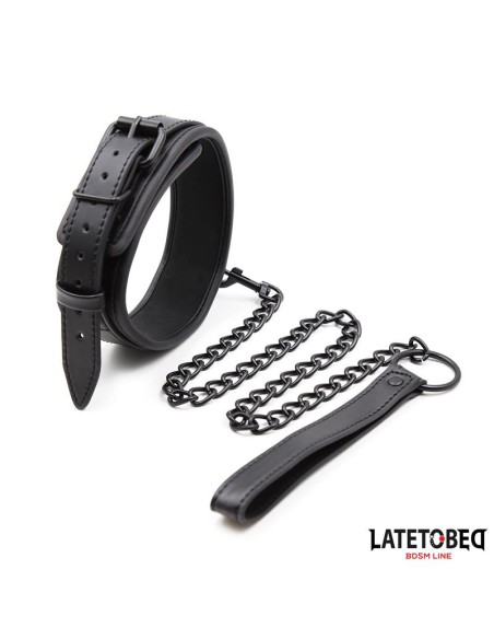 Collar y Correa Neopreno Negro