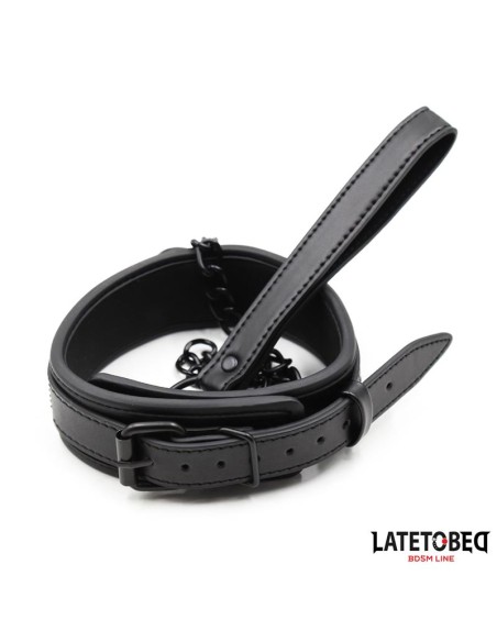 Collar y Correa Neopreno Negro