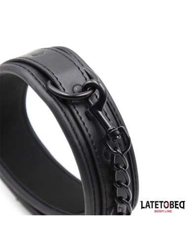 Collar y Correa Neopreno Negro