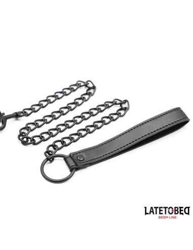 Collar y Correa Neopreno Negro