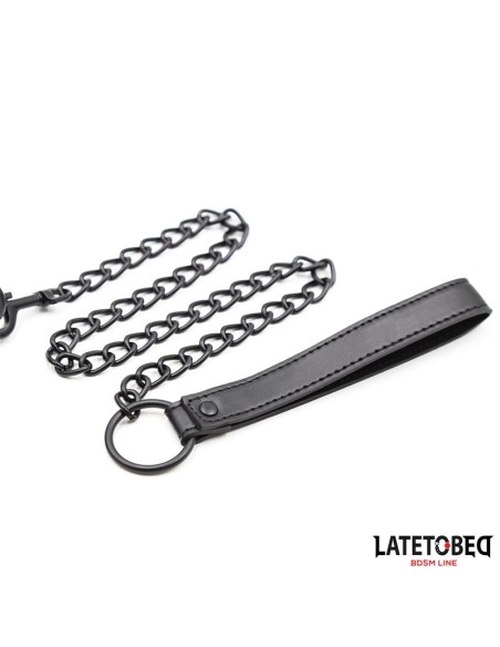 Collar y Correa Neopreno Negro