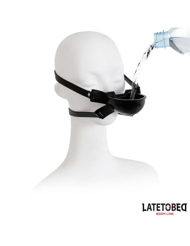 Mordaza con Bebedero Negro