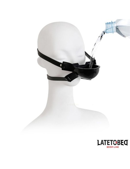 Mordaza con Bebedero Negro