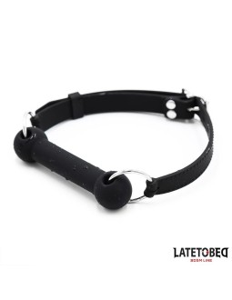Mordaza Hueso Silicona Negro Ajustable