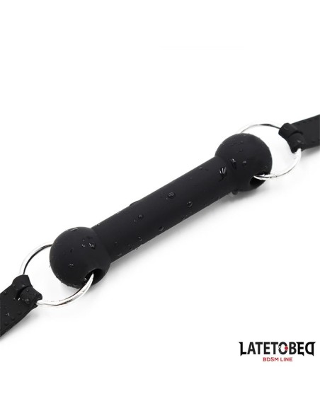 Mordaza Hueso Silicona Negro Ajustable