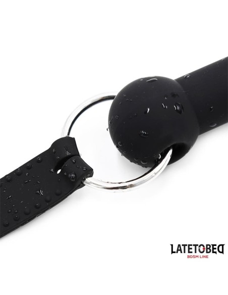 Mordaza Hueso Silicona Negro Ajustable