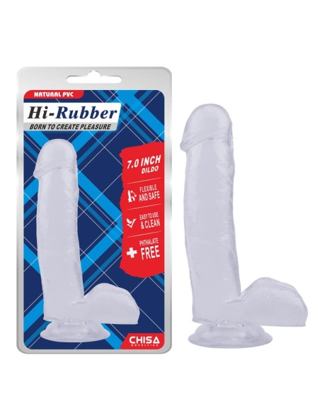 Dildo Hi Rubber 7 Transparente