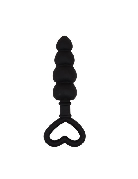 Mini Cadena Anal 156 x 34 cm Silicona Negro