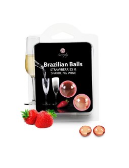 Secret Play Set 2 Brazilian Balls Aroma Fresas Cava
