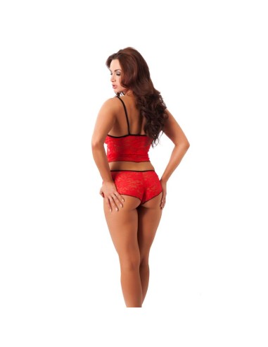 Rimba Amorable Conjunto de Top y Culotte Color Rojo Talla unica