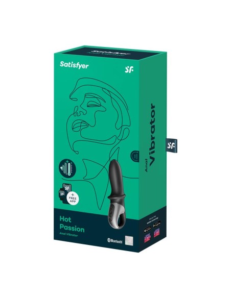 Hot Passion Estimulador Anal con APP y Vibracion Funcion de Calor USB