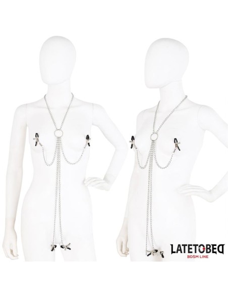 Pinzas para Pezones y Clitoris con Cadena