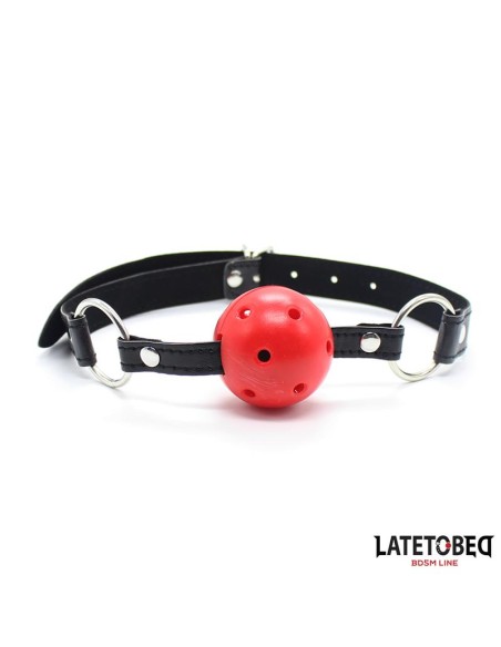 Mordaza Bola Hueca Dura Rojo