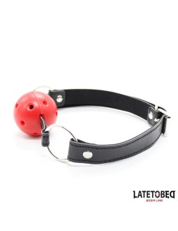 Mordaza Bola Hueca Dura Rojo 2