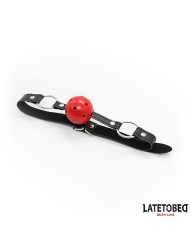 Mordaza Bola Hueca Dura Rojo