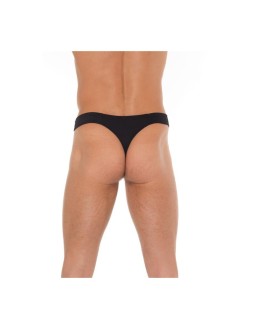 Tanga con Cremallera Negro Talla Unica 2