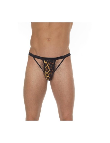 Tanga con Tiras Negro y Leopardo Talla unica Tanga con Tiras Negro y Leopardo Talla unica