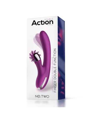 No Two Vibrador Movimiento Finger y Rueda Estimuladora