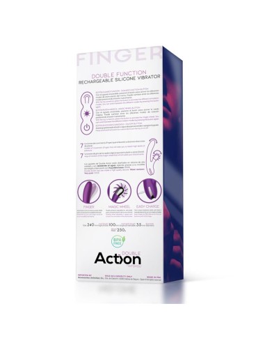 No Two Vibrador Movimiento Finger y Rueda Estimuladora