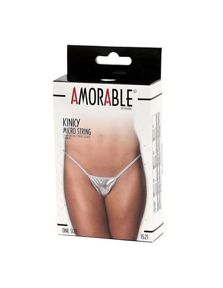 Micro Tanga Plateado Talla Unica