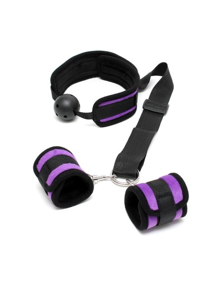 Set Mordaza y Esposas Purpura Set Mordaza y Esposas Purpura