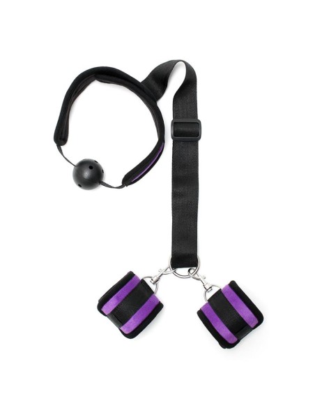 Set Mordaza y Esposas Purpura Set Mordaza y Esposas Purpura