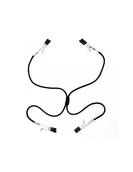 Pinzas para Pezones y Vagina Negro Elastico