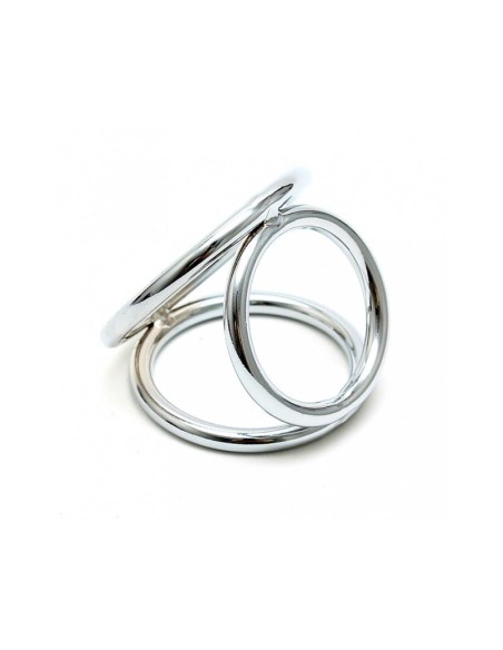 Anillos en Triangulo Metalico para Pene y Testiculos Anillos en Triangulo Metalico para Pene y Testiculos
