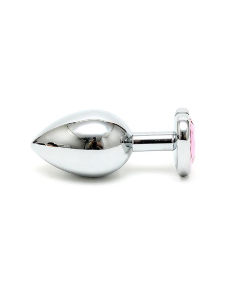 Plug Anal Acero Inox Cristal Corazon Rosa Plug Anal Acero Inox Cristal Corazon Rosa