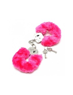Esposas Metalicas con Pelo Rosa