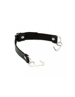 Mordaza con Ganchos Labios Cuero Ajustable 2