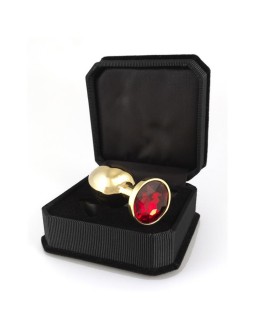 Plug Anal Acero Inoxidable Dorado Rojo 2