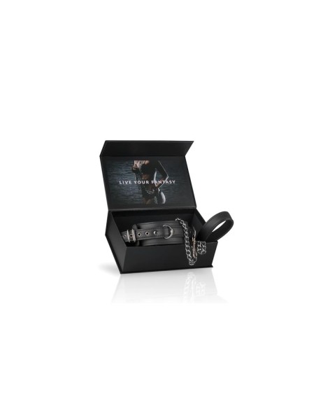 Collar con Correa Negro Collar con Correa Negro