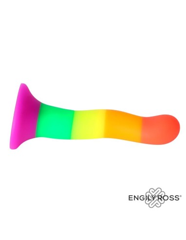 Dildo Color Arcoiris LGBT 18 cm