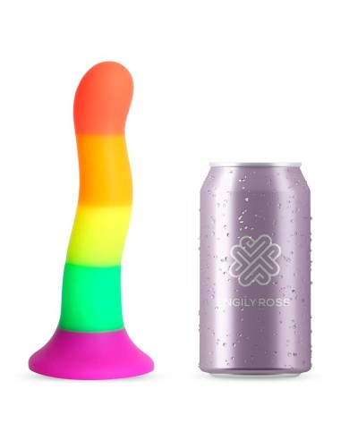 Dildo Color Arcoiris LGBT 18 cm