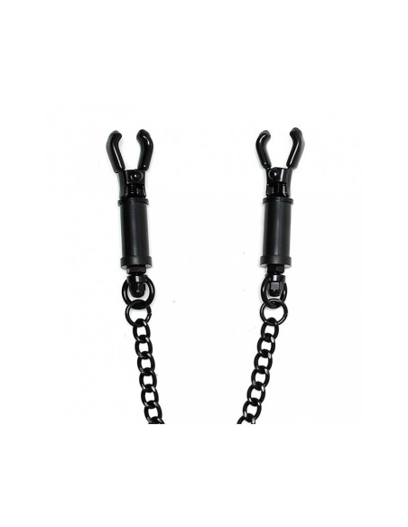 Pinzas para Pezones con Cadena Ajustable Negro