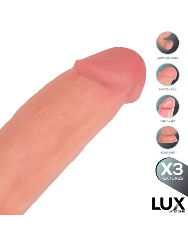 Dirk Dildo Triple Densidad con Testiculos Oscilantes 10