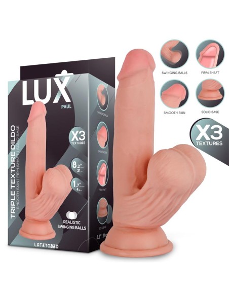 Paul Dildo Triple Densidad con Testiculos Oscilantes 82
