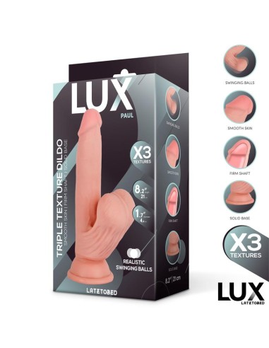 Paul Dildo Triple Densidad con Testiculos Oscilantes 82