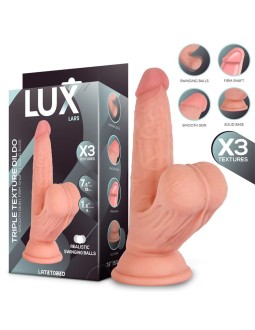 Lars Dildo Triple Densidad con Testiculos Oscilantes 76 2