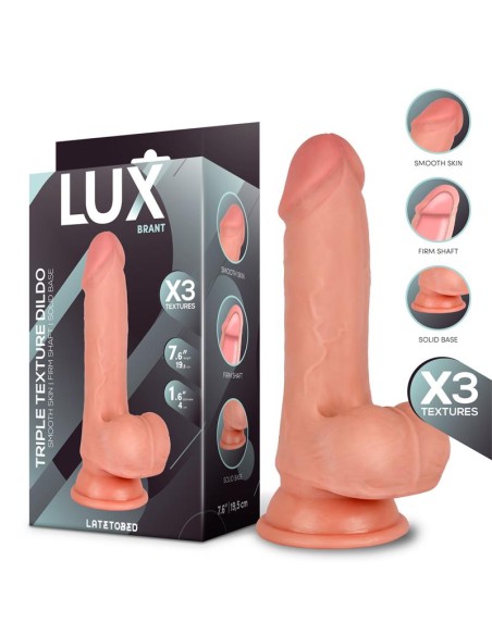 Brant Dildo Triple Densidad con Testiculos 76 Brant Dildo Triple Densidad con Testiculos 76