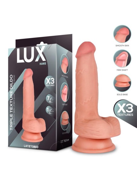 Hans Dildo Triple Densidad con Testiculos 72 Hans Dildo Triple Densidad con Testiculos 72