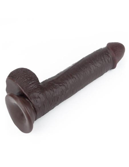 Dildo con Piel Retractil 9 Negro