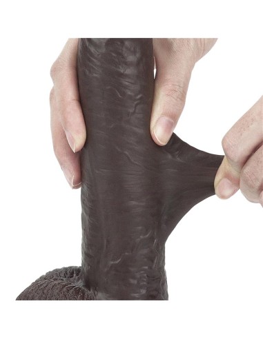 Dildo con Piel Retractil 9 Negro