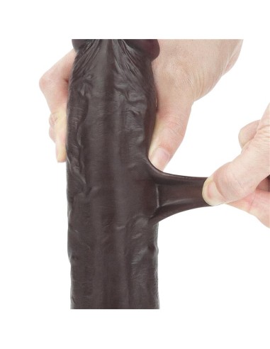 Dildo con Piel Retractil 9 Negro